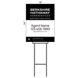 Berkshire Hathaway HomeServices Listing Sign - Plastic with Heavy Duty Stakes (2 pack)