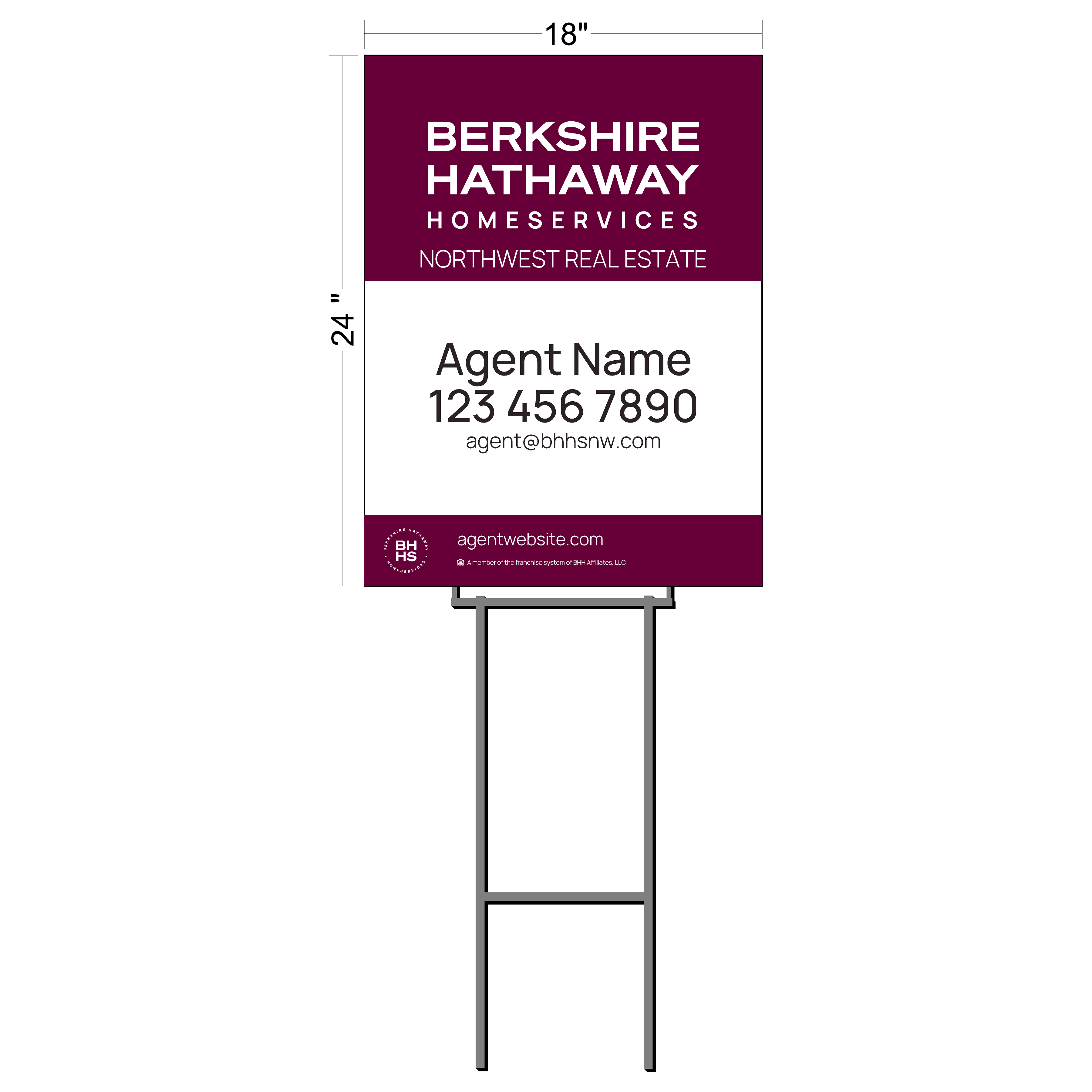 Berkshire Hathaway Listing Sign (2 qty pack)