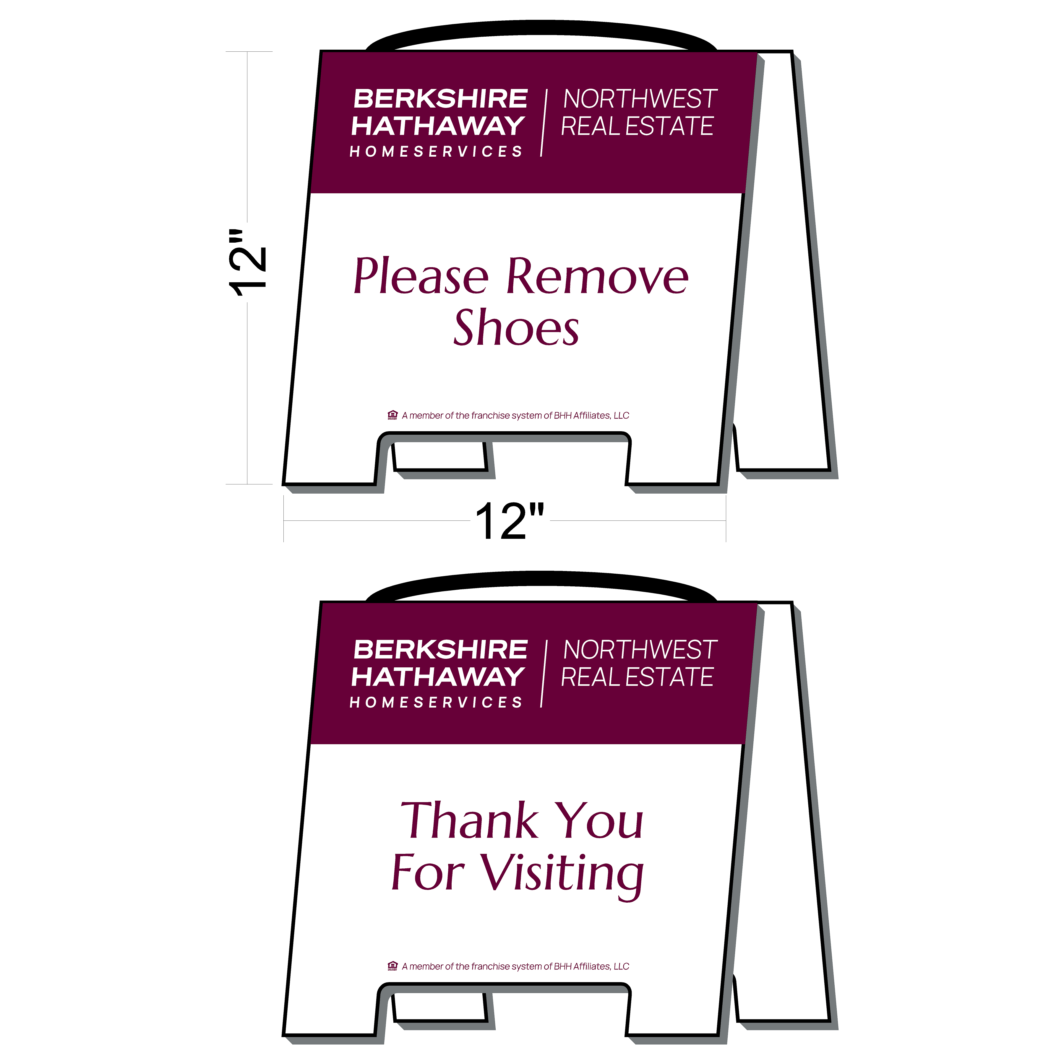 Berkshire Hathaway Please Remove Shoes Sign