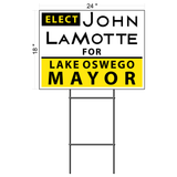 Plastic Yard Signs with Stakes (50 QTY MIN)