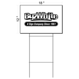 Buz White Custom Directional Signs