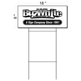 Buz White Custom Directional Signs