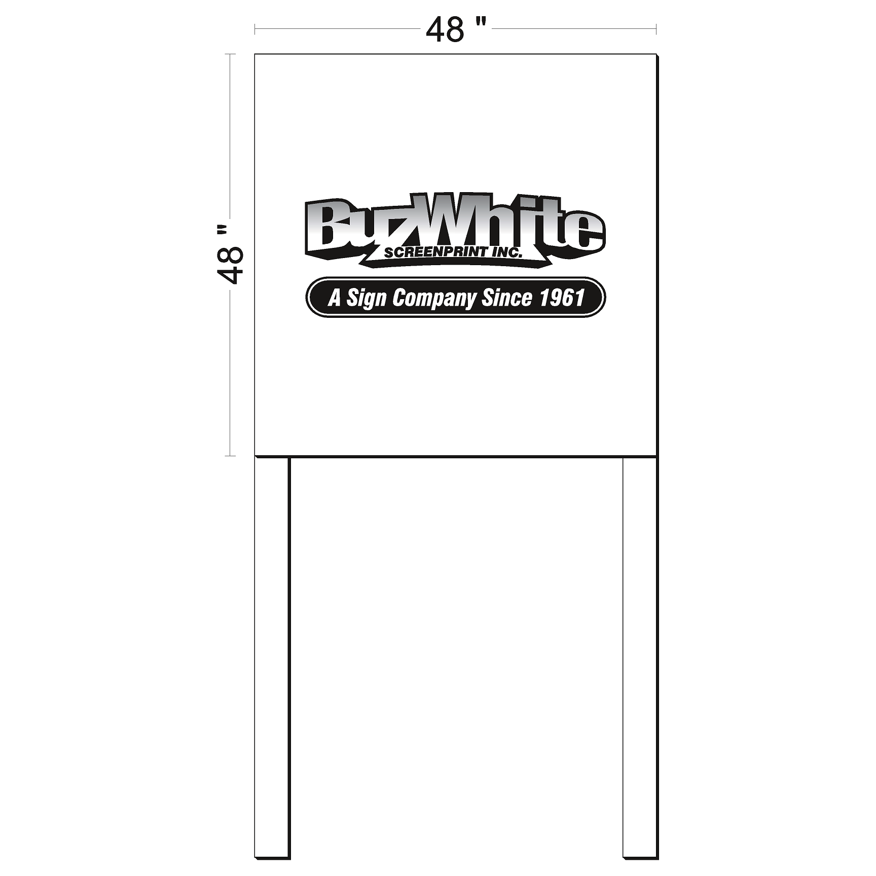 Buz White Custom Large Format Signs