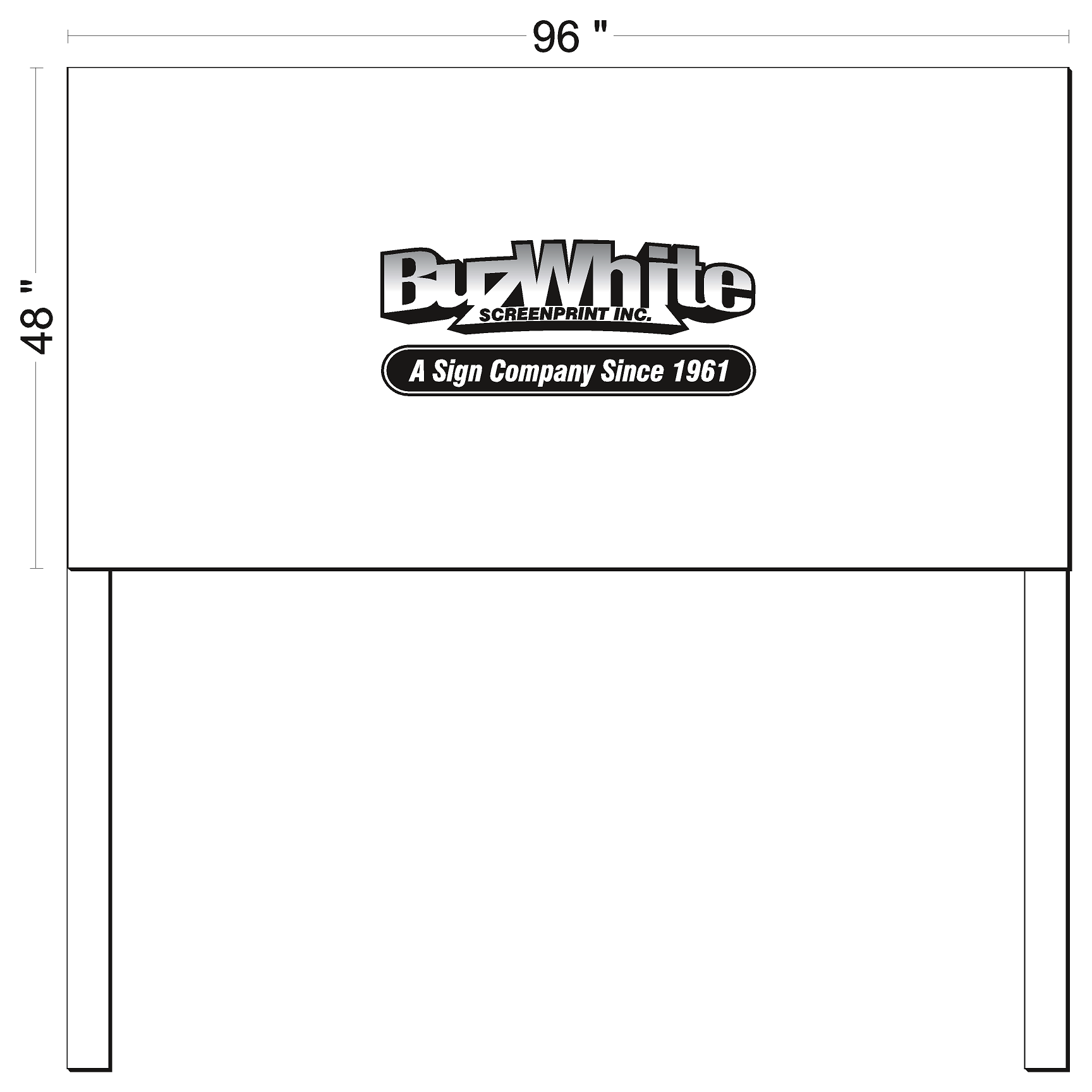 Buz White Custom Large Format Signs