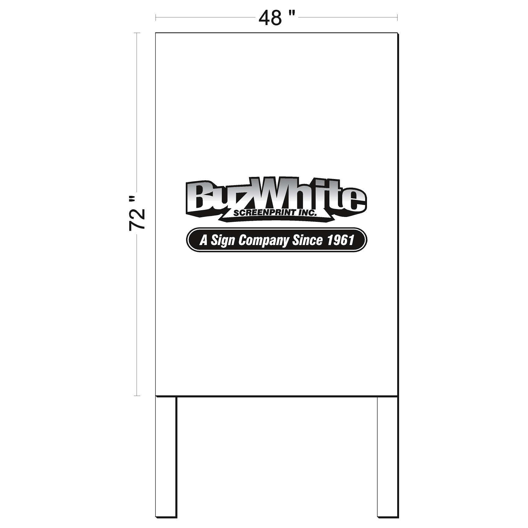 Buz White Custom Large Format Signs