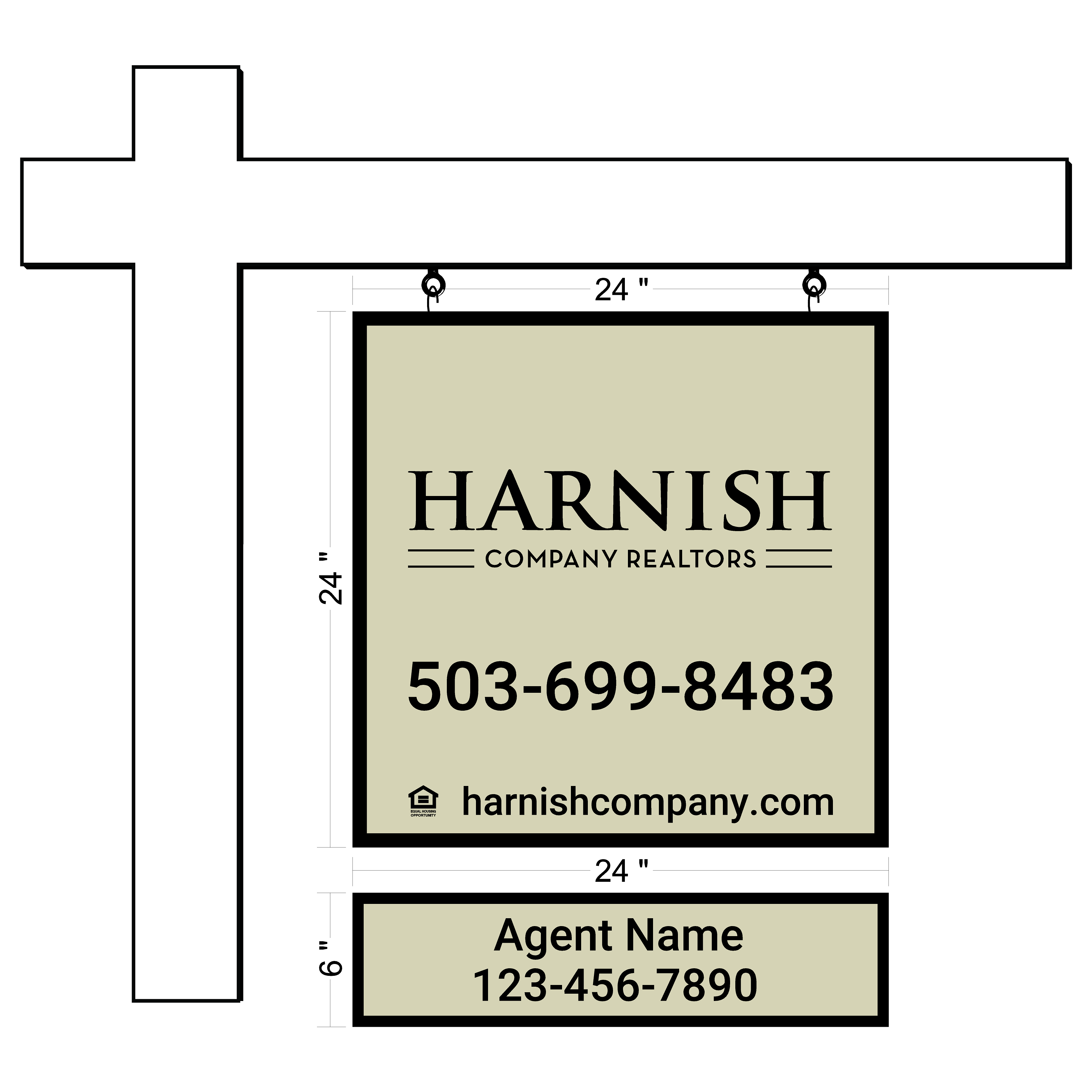 Harnish Company Realtors Listing Sign Rider