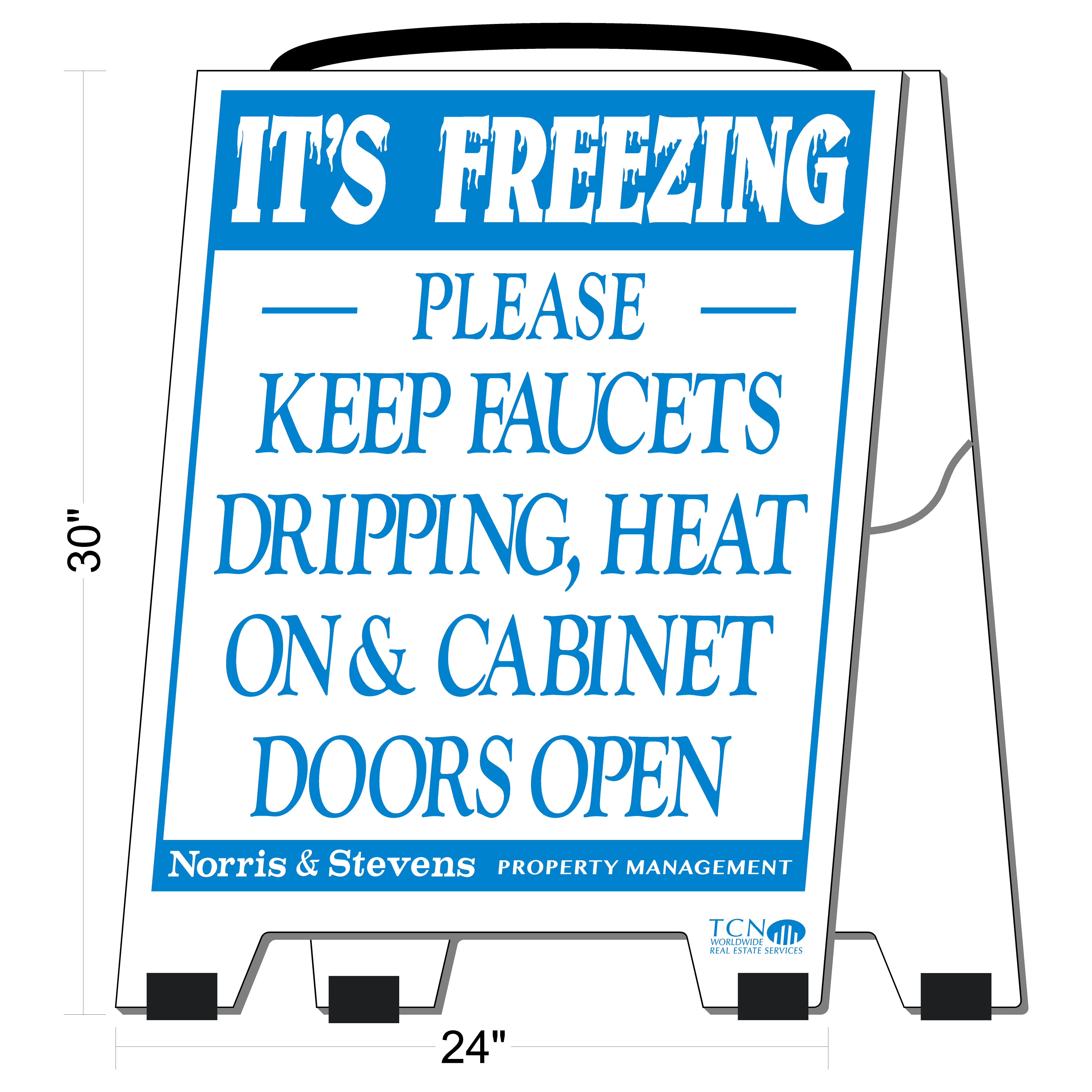 Norris & Stevens It's Freezing A-Frame Sign