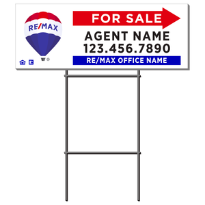 Remax Directional Sign 9"x24" (6 pack)
