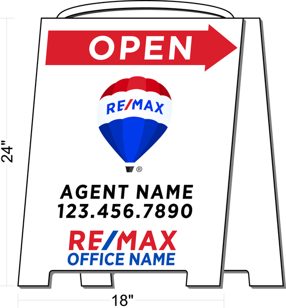 Remax Open House A-Frame Sign – Buz White Sign & Design