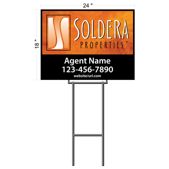 Soldera Plastic Temporary Listing Sign (2 pack)