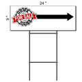 Home For Sale Double Side Directional Sign with Stake 9x24