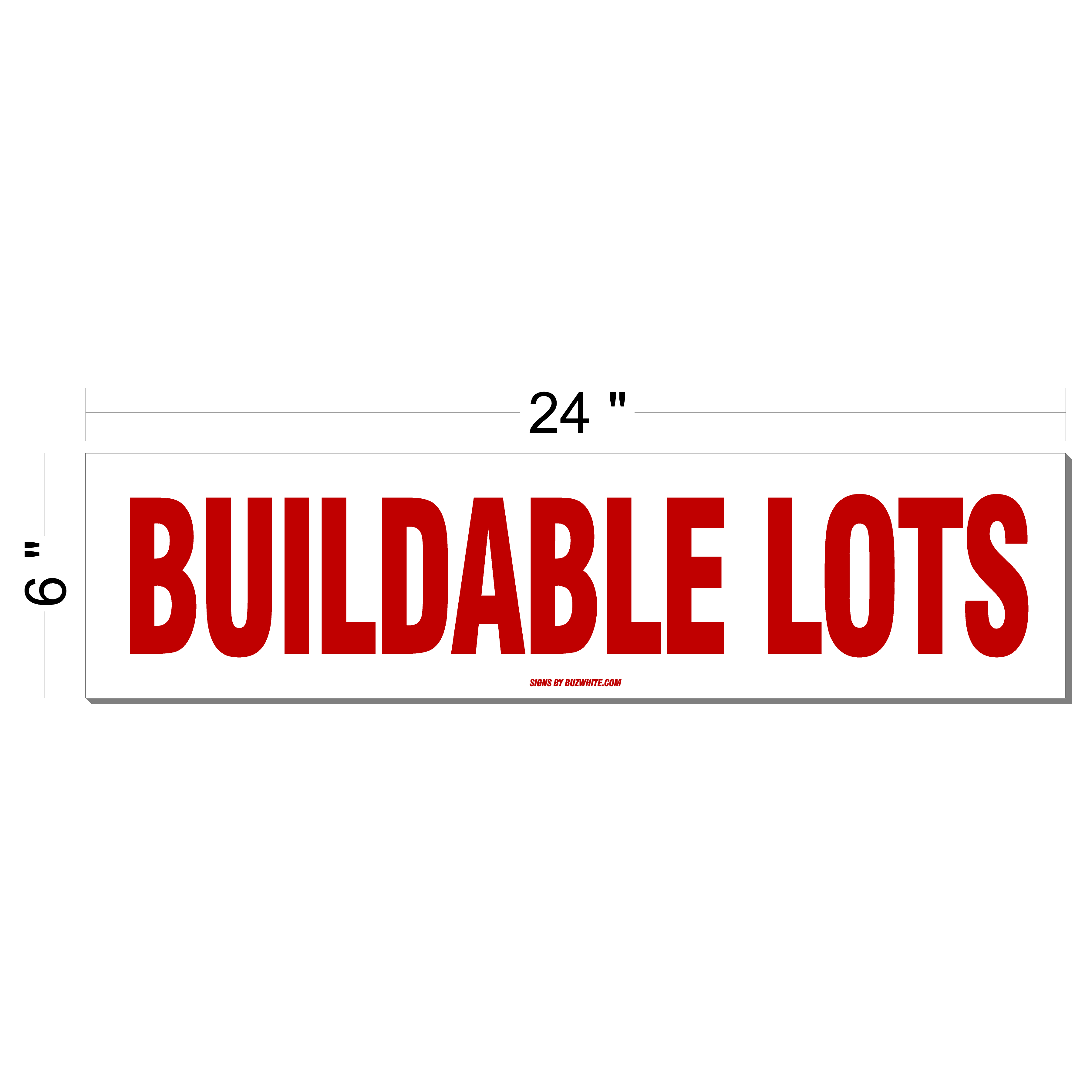 Real Estate Sign Riders 6"X24" RED