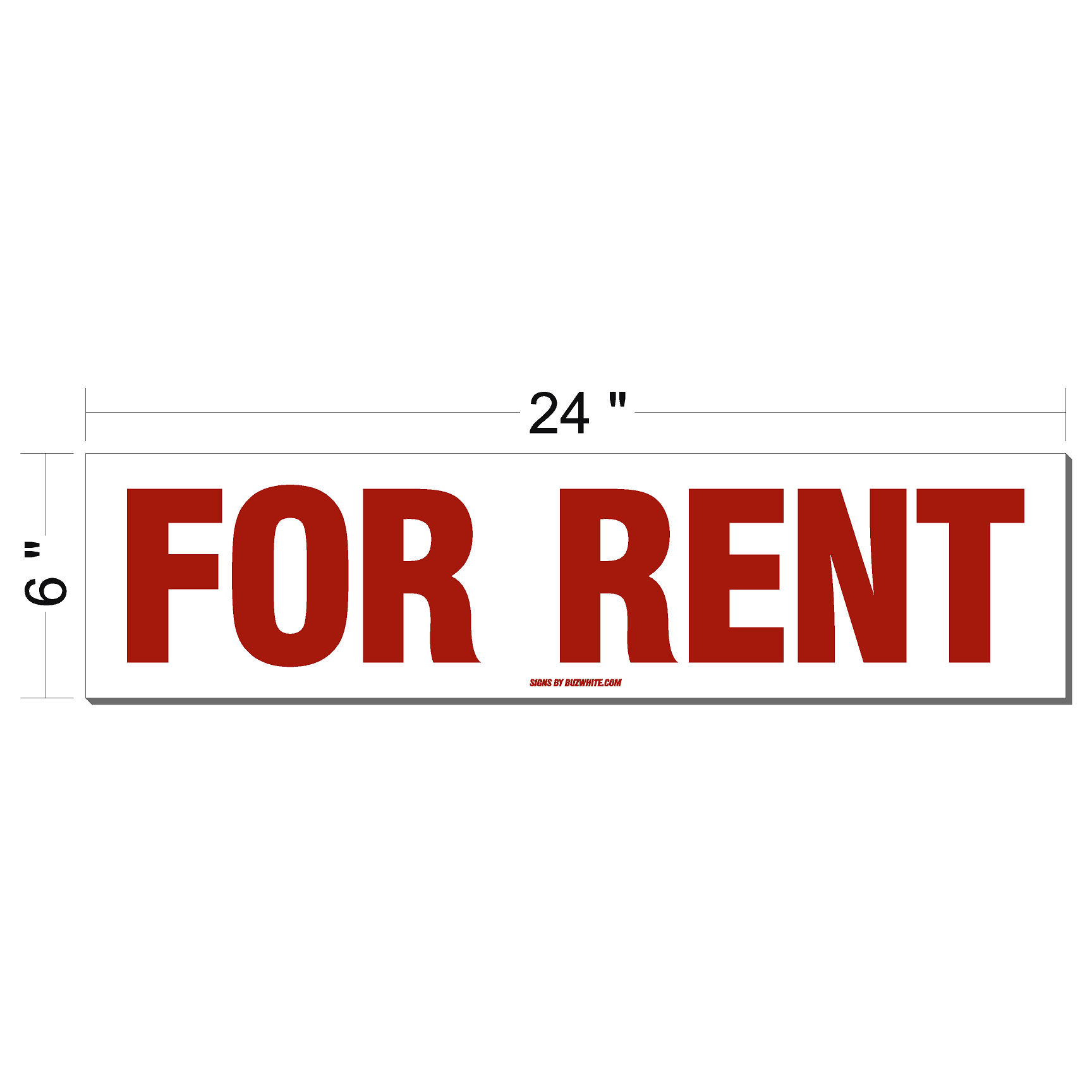 Real Estate Sign Riders 6"X24" RED