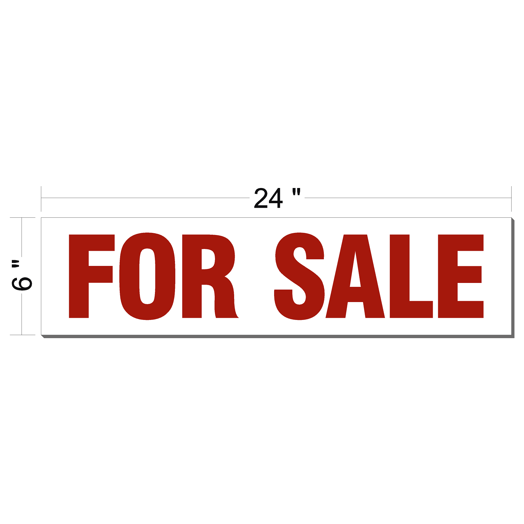 Real Estate Sign Riders 6"X24" RED