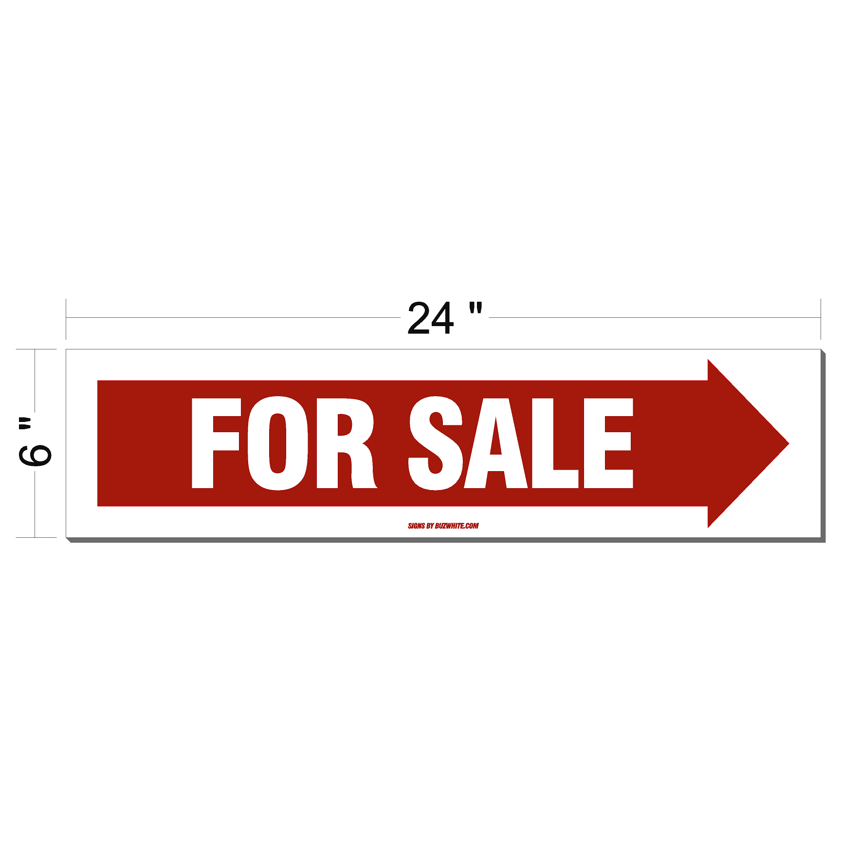 Real Estate Sign Riders 6"X24" RED