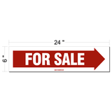 Real Estate Sign Riders 6"X24" RED
