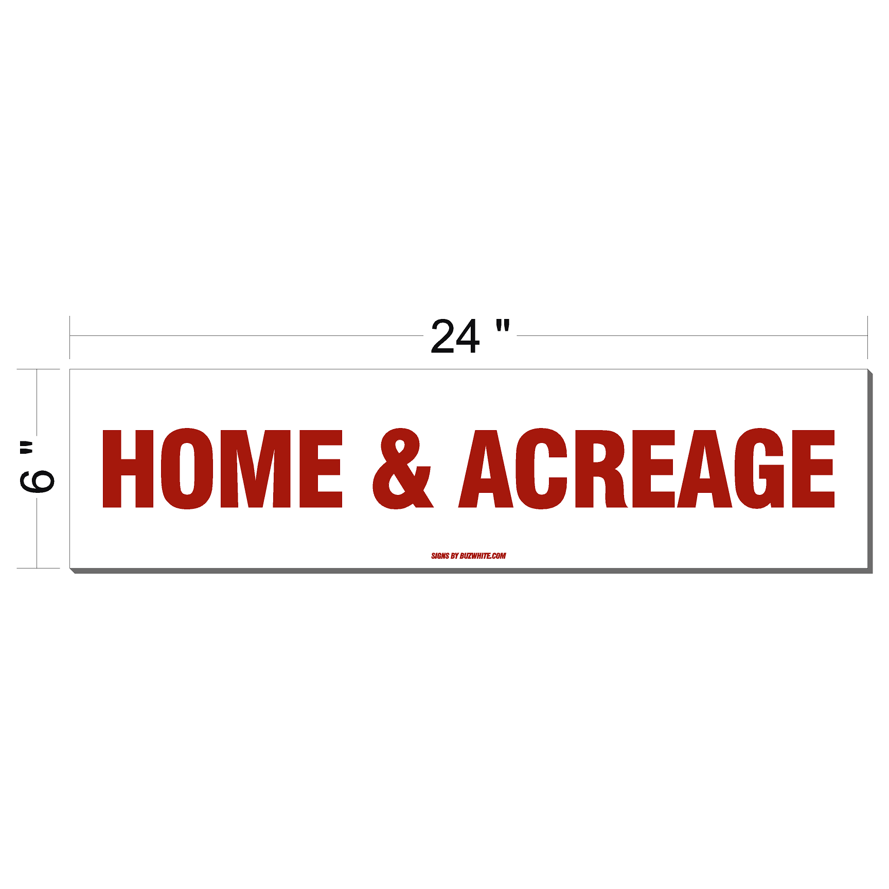 Real Estate Sign Riders 6"X24" RED