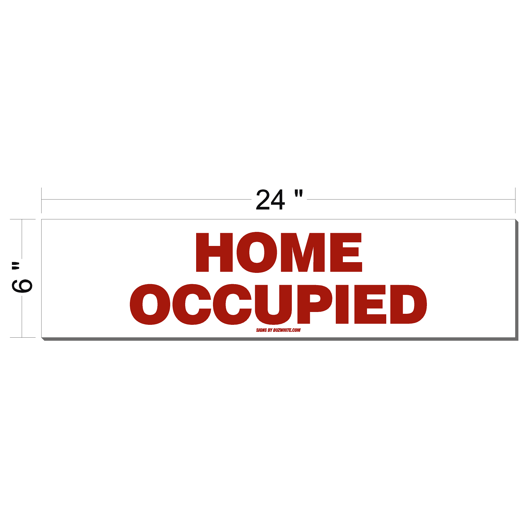 Real Estate Sign Riders 6"X24" RED