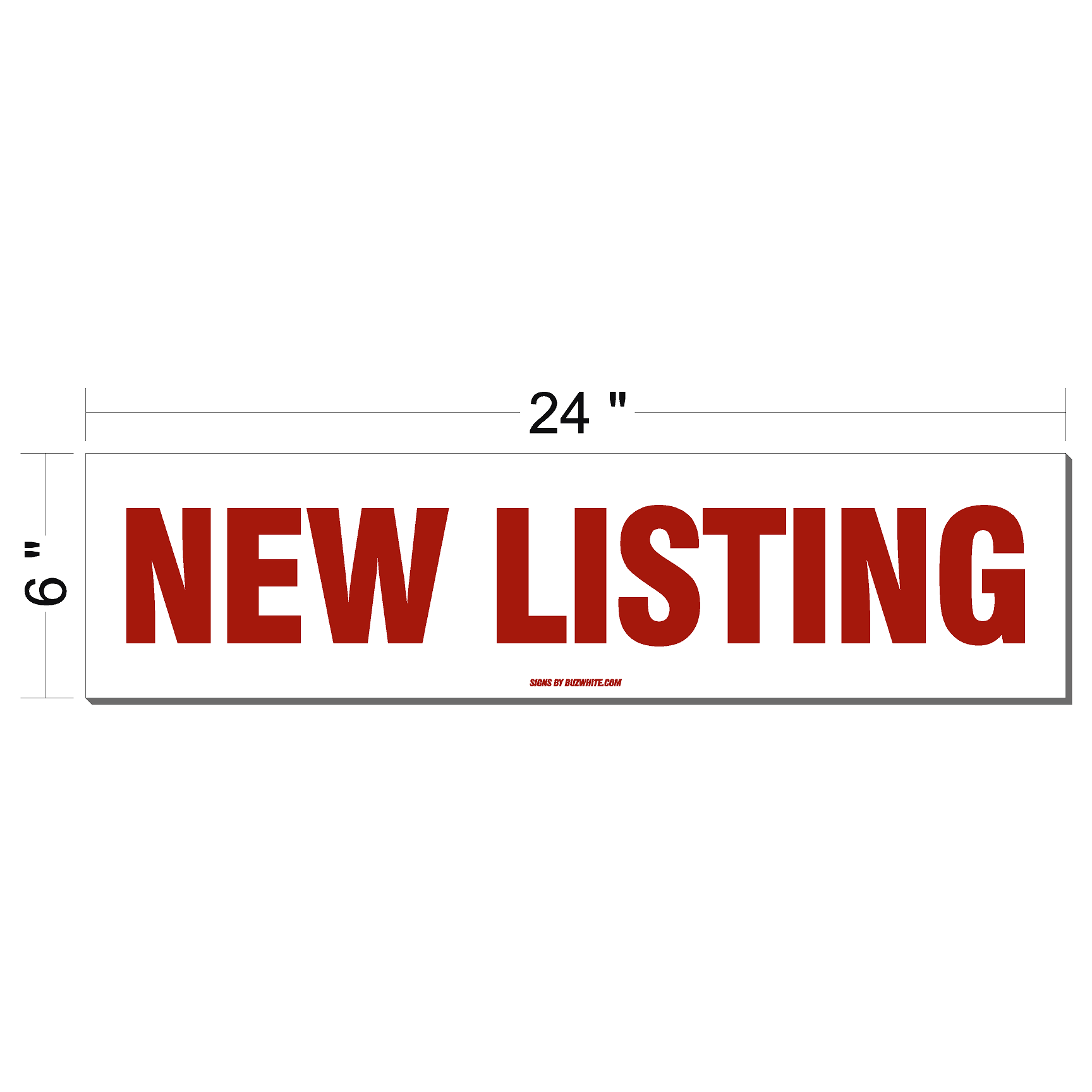 Real Estate Sign Riders 6"X24" RED