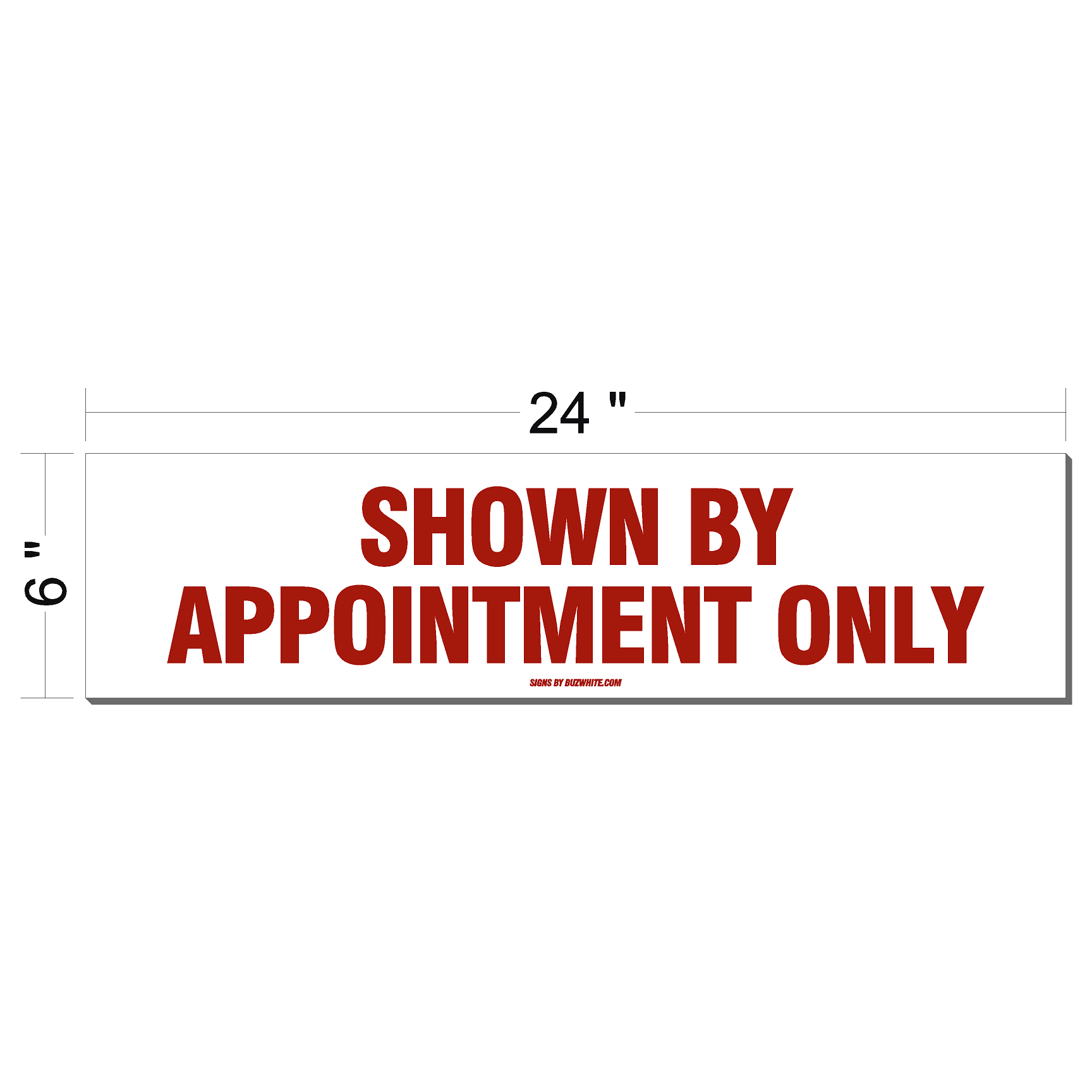 Real Estate Sign Riders 6"X24" RED