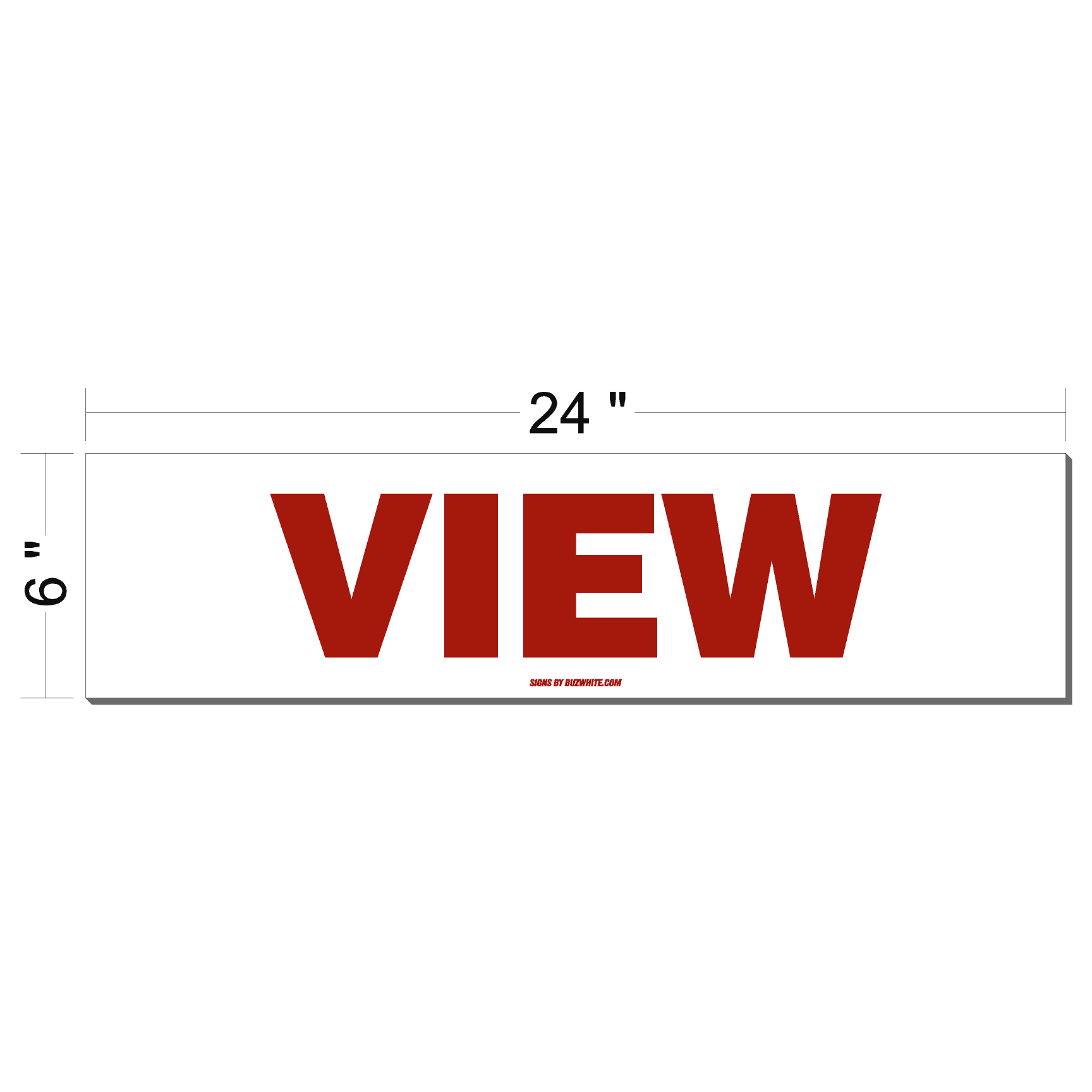 Real Estate Sign Riders 6"X24" RED