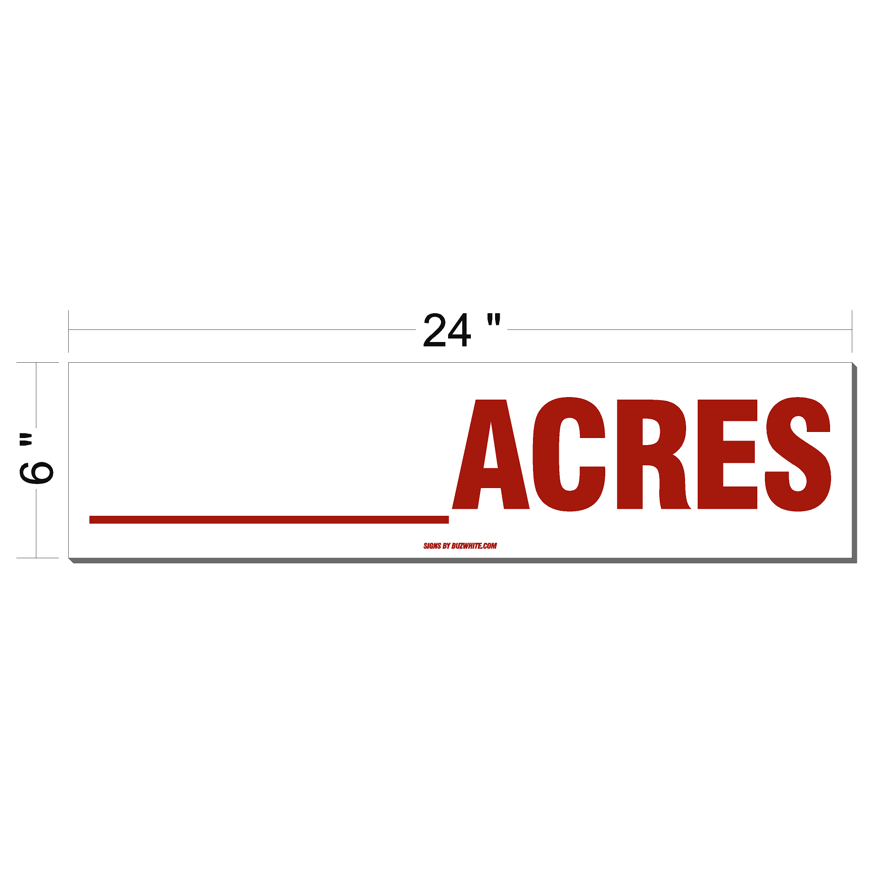 Real Estate Sign Riders 6"X24" RED