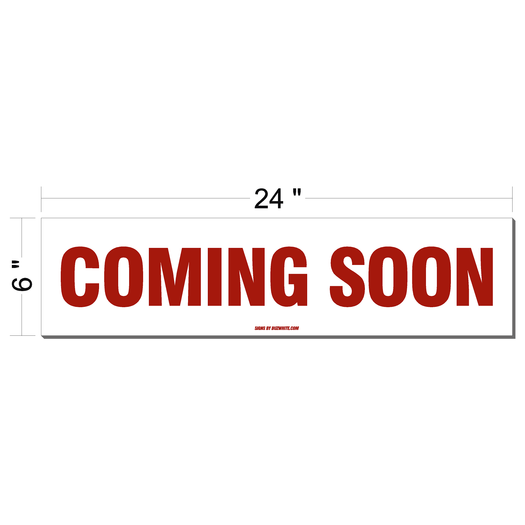 Real Estate Sign Riders 6"X24" RED