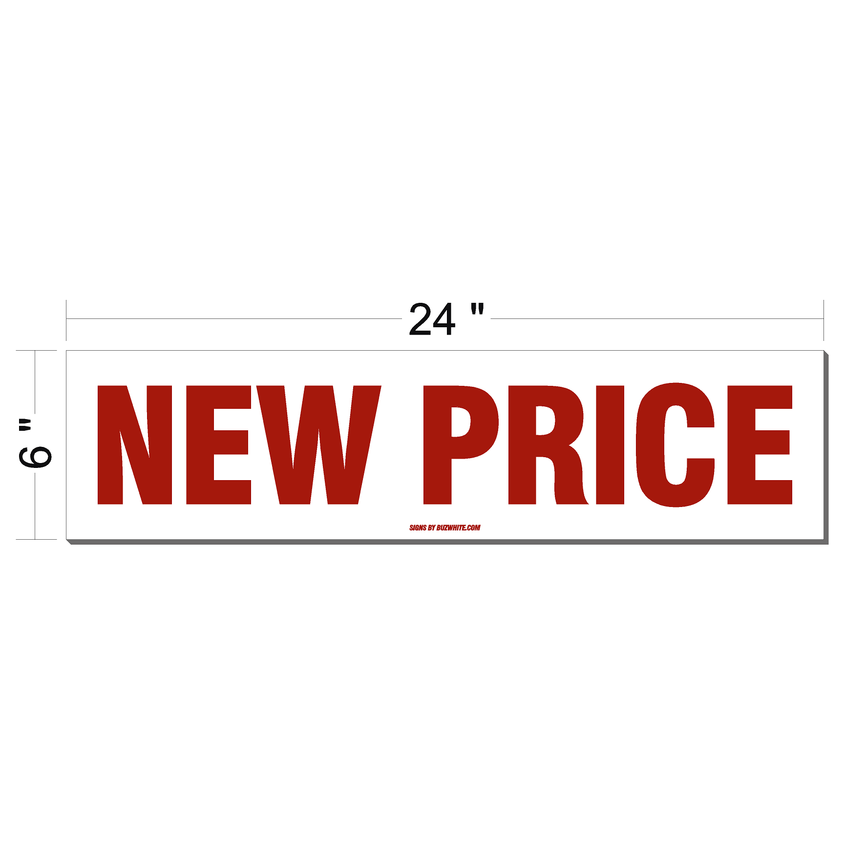 Real Estate Sign Riders 6"X24" RED
