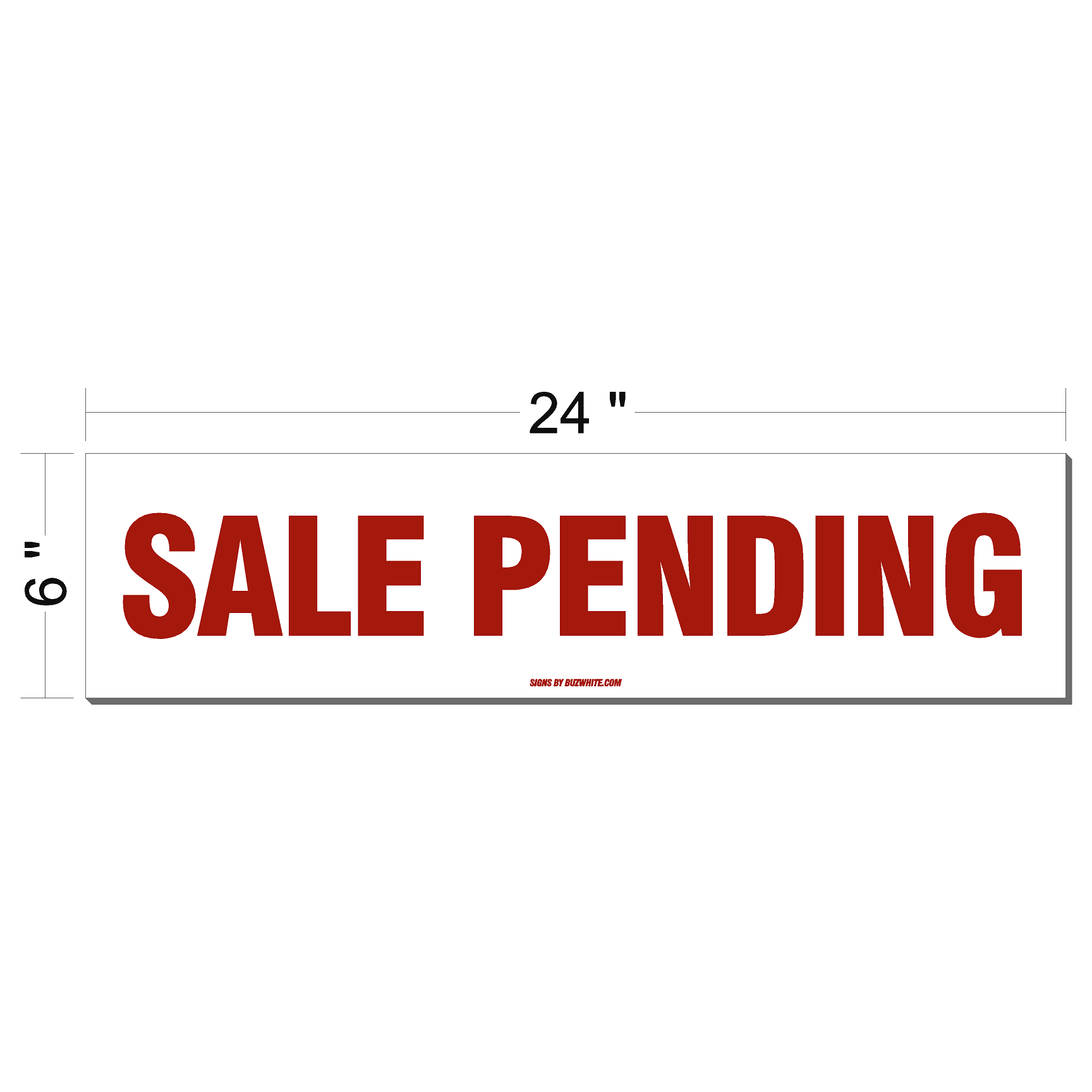 Real Estate Sign Riders 6"X24" RED