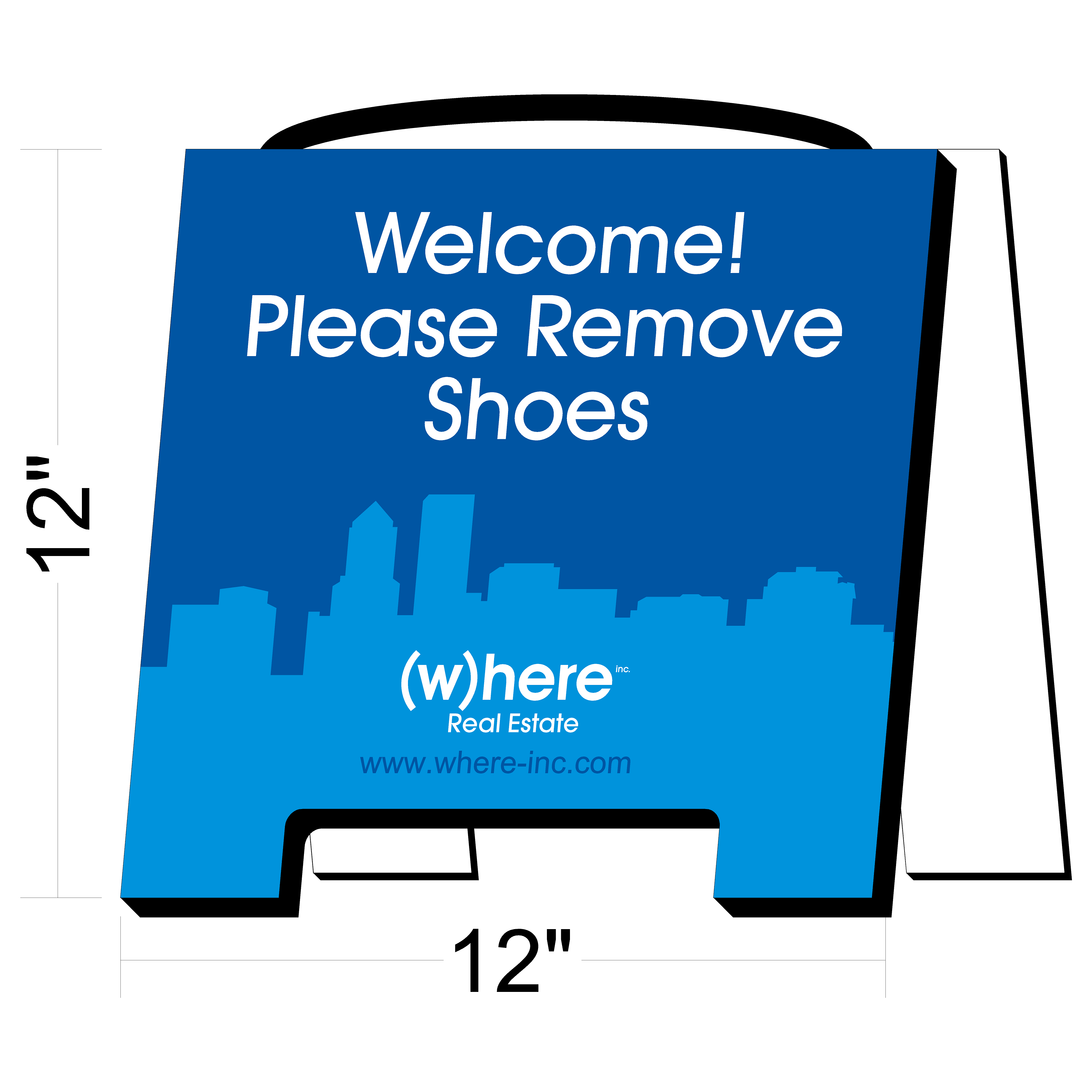 Where Please Remove Shoes Sign (Open House)