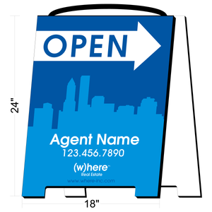 Where Open House A-Frame Sign