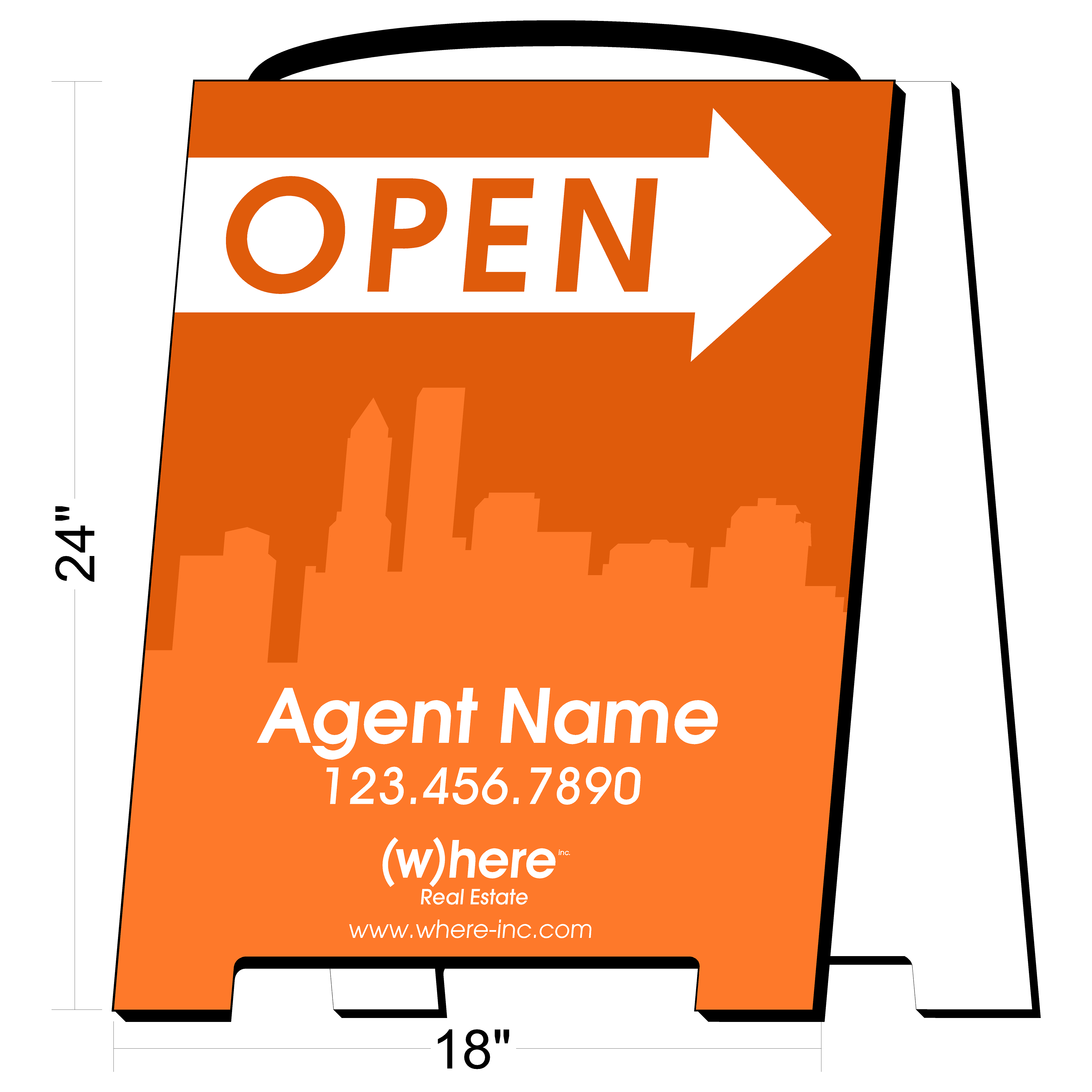 Where Open House A-Frame Sign