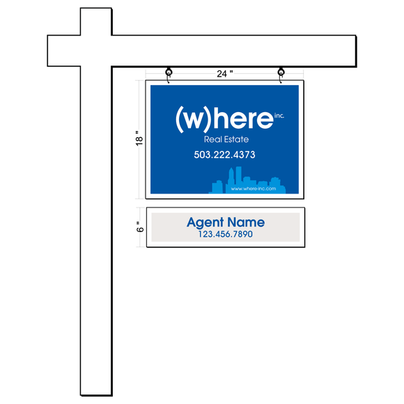 Aazon.co : 2-6x24 Water View Real Estate Rider Sign Red
