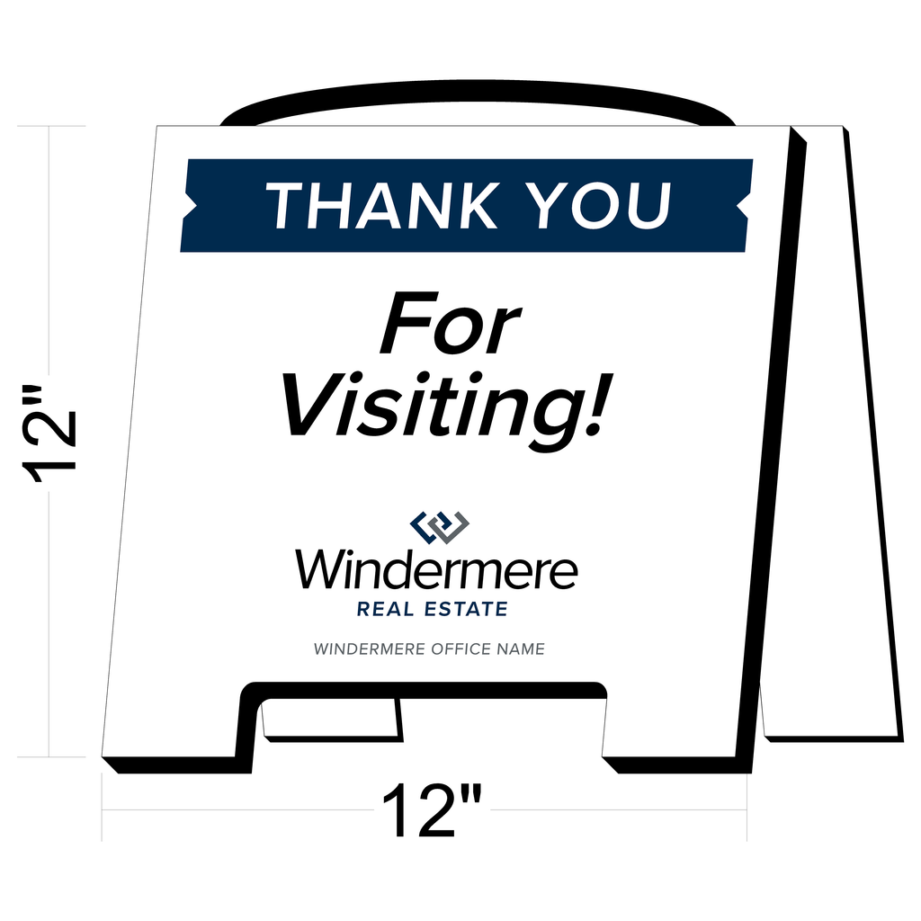 Windermere Please Remove Shoes Sign (Open House)