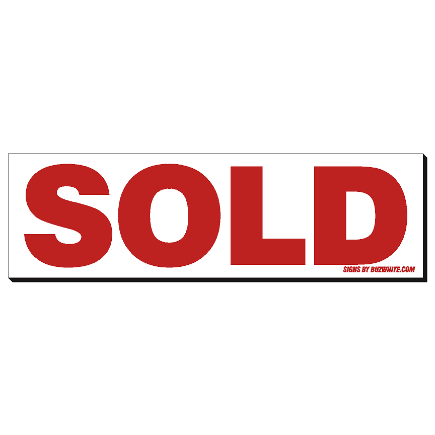 Real Estate Stickers RED (IN STOCK) – Buz White Sign & Design